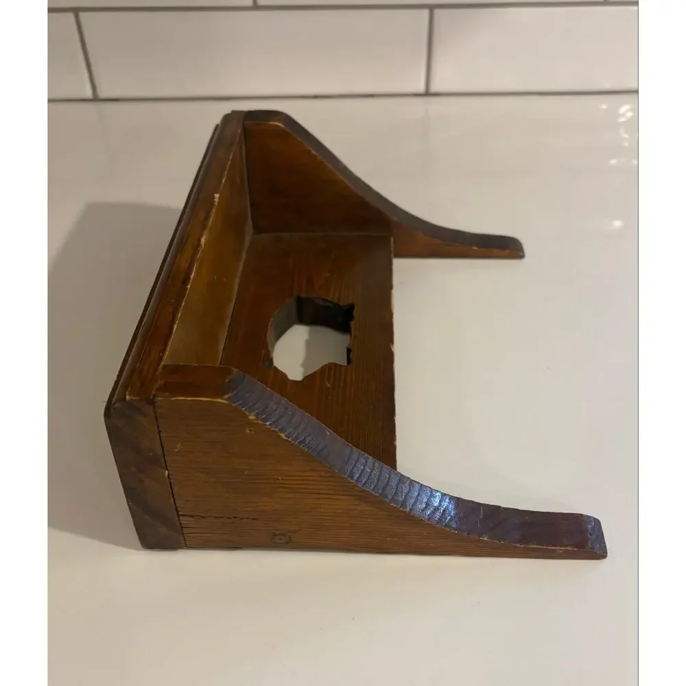 Vintage Wooden Pig Cut Out Shelf